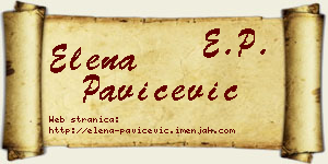 Elena Pavičević vizit kartica
